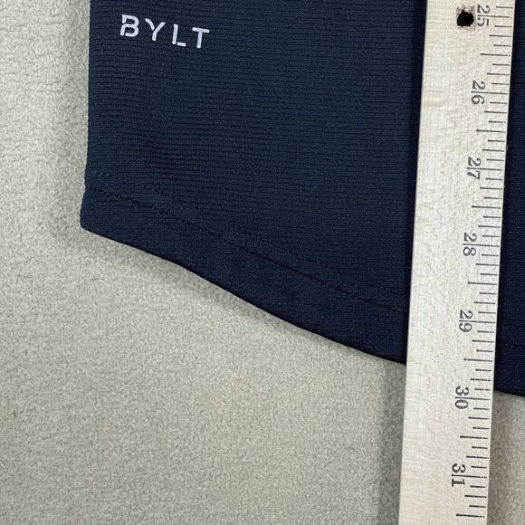 Bylt Basics Polo Shirt Mens M Black Tech Short Sleeve Stretch Breathable - Picture 5 of 9